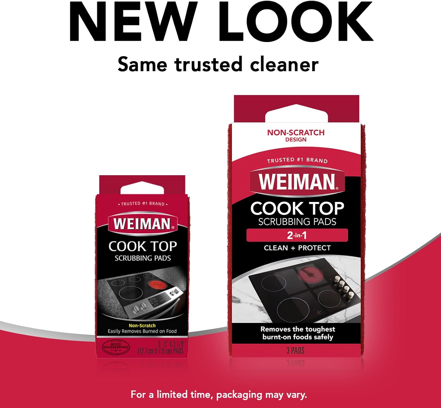 Weiman Cook Top Scrubbing Pads – Pet-Friendly Non-Scratch Pads for Ceramic Cooktop Care, 6 Pack