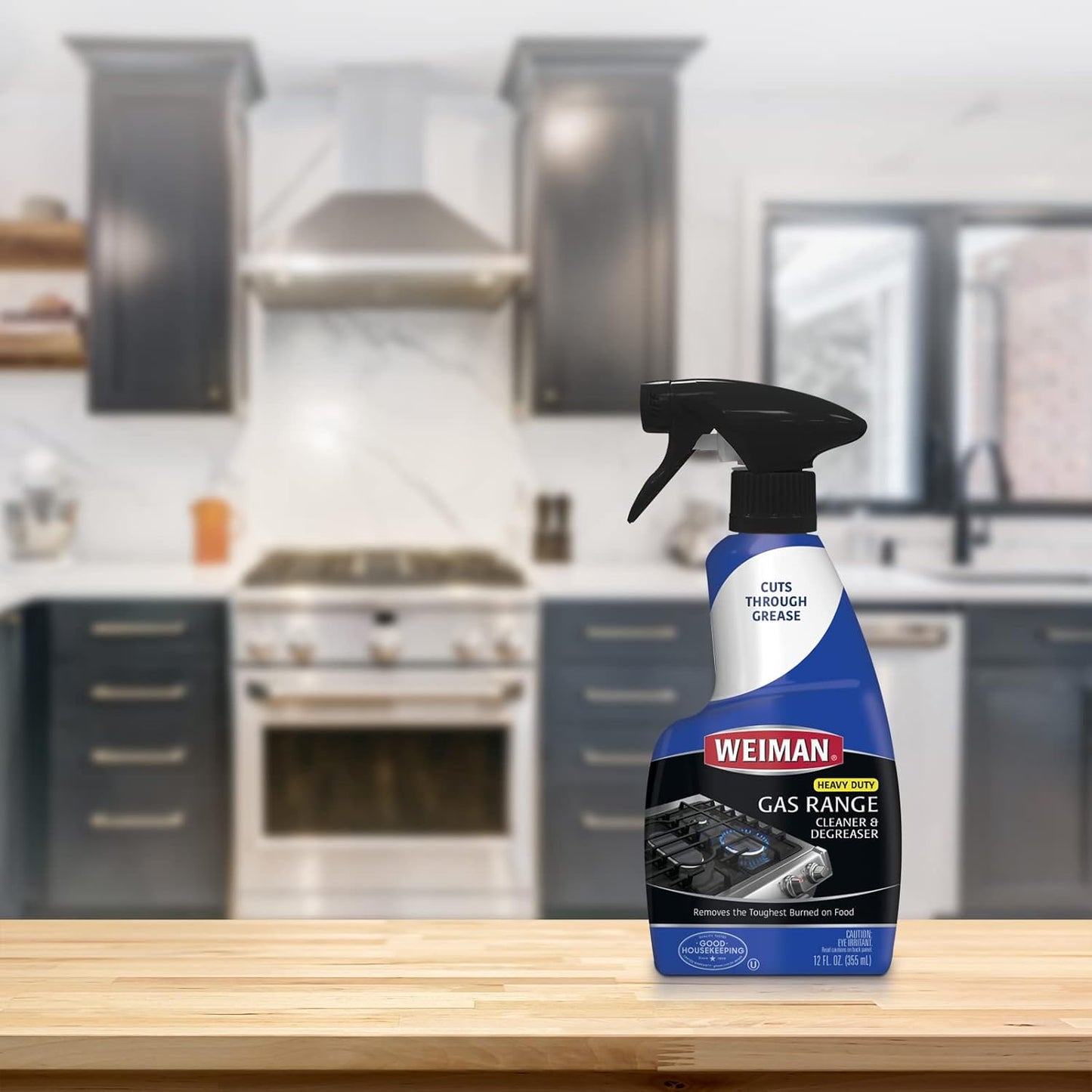 Weiman Gas Range Cleaner and Degreaser – Heavy Duty BBQ Grill Degreaser for Outdoor Cookouts, Multi-Surface Spray