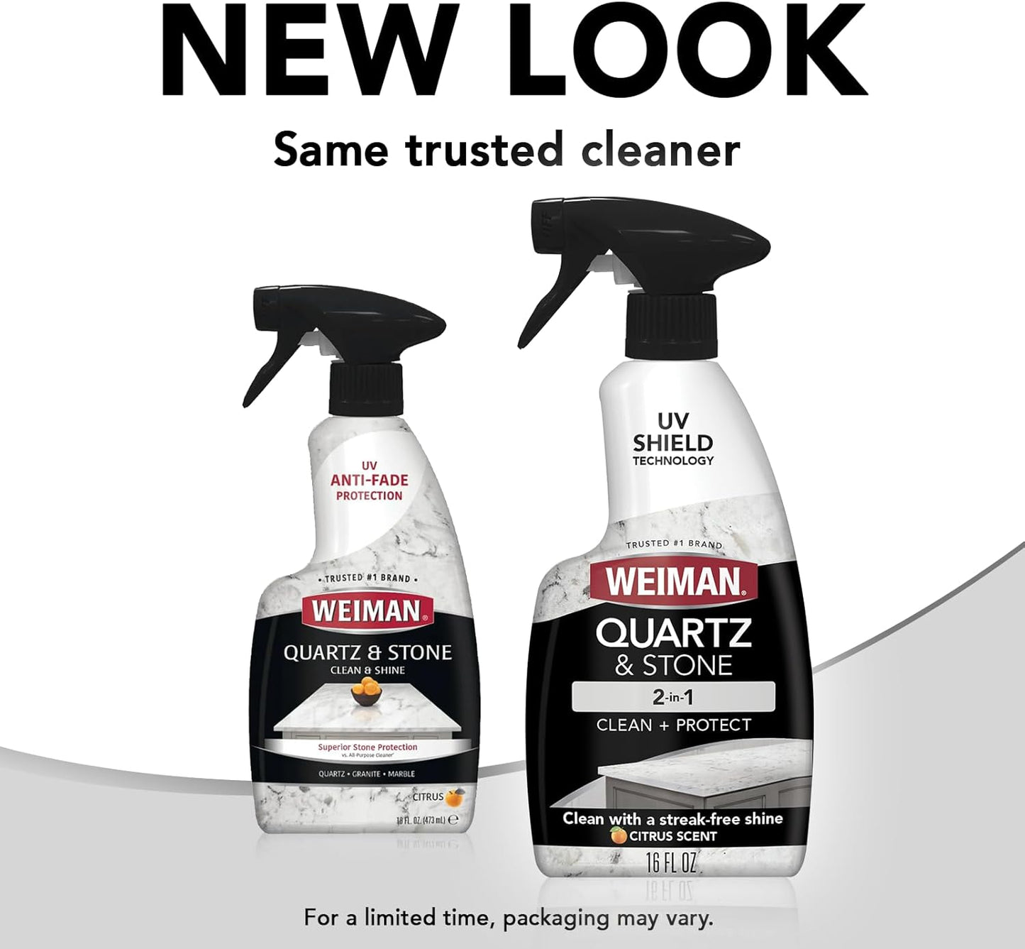 Weiman Quartz Countertop Cleaner and Polish for Kitchen Islands and Open-Plan Living Spaces, Streak-Free Stone Shine with UV Protection