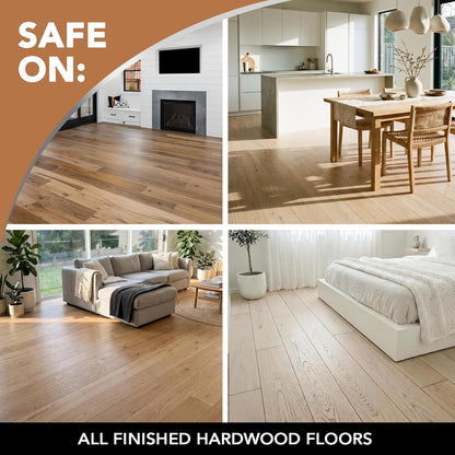 Weiman Wood Floor Polish and Restorer 3PC Bundle - Pet and Child Safe Hardwood Floor Cleaner, Non-Toxic Formula for Family Rooms