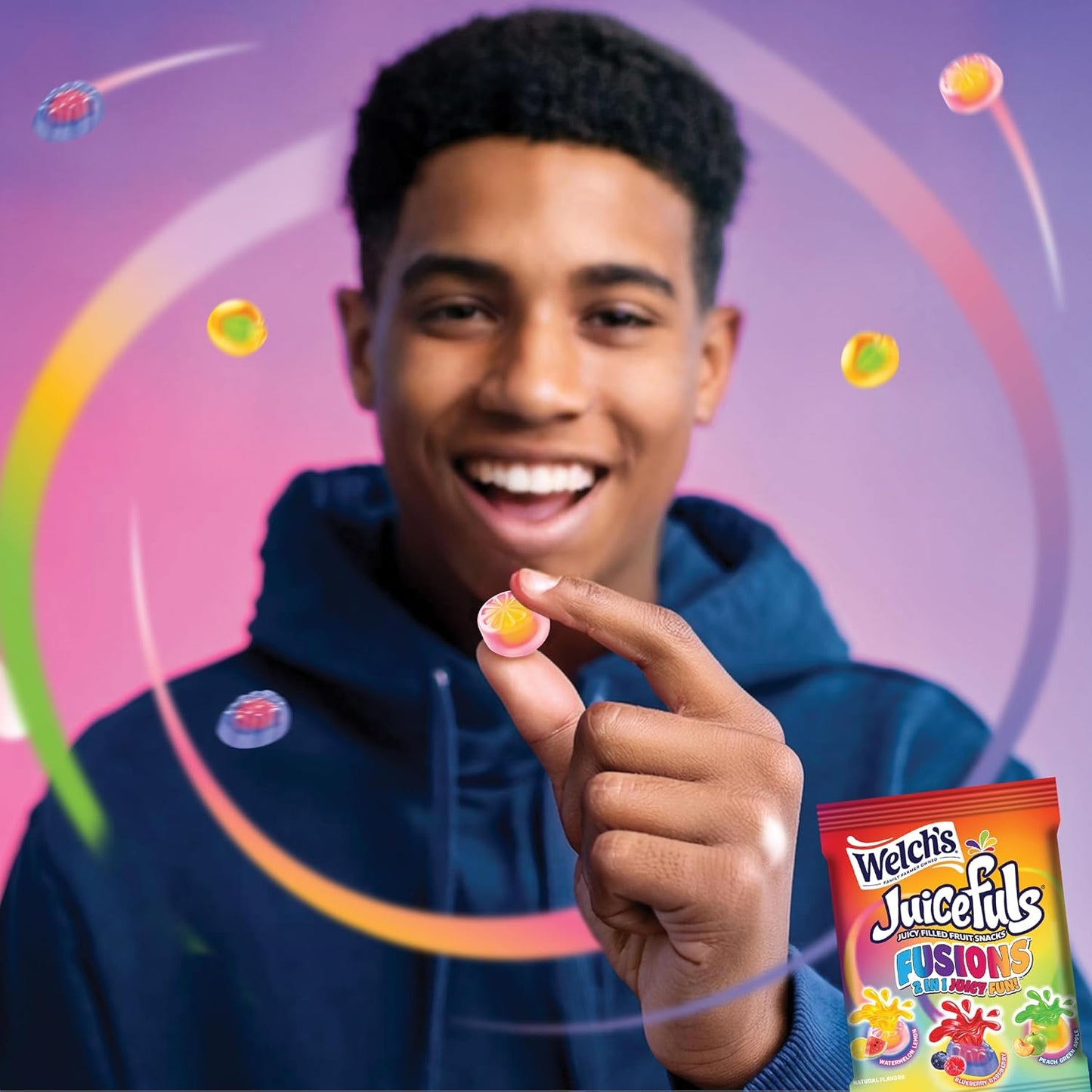 Welch's Fruit Snacks Juicefuls Fusions – Lunchbox Snack for Kids, Gluten Free Single-Serve Pouches (Pack of 50)