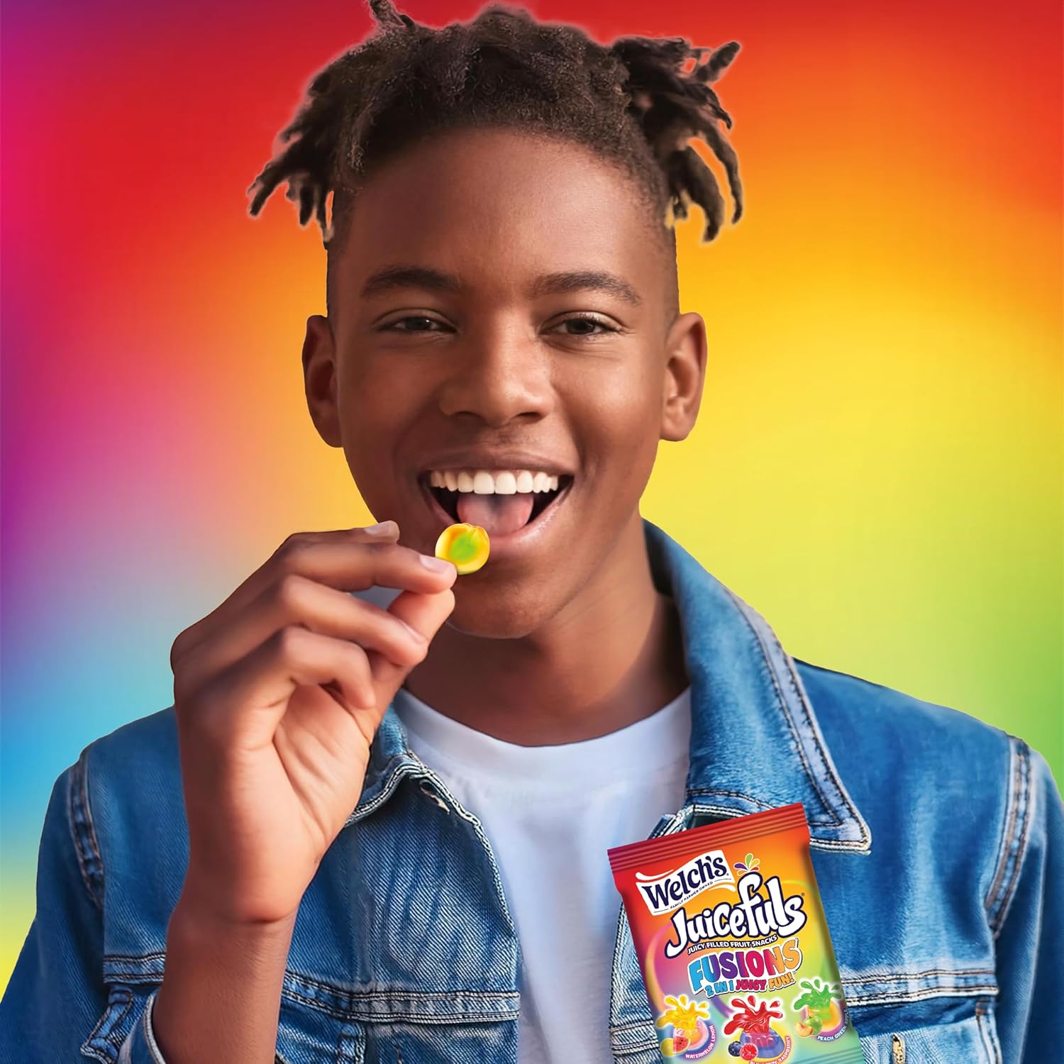 Welch's Fruit Snacks Juicefuls Fusions – Lunchbox Snack for Kids, Gluten Free Single-Serve Pouches (Pack of 50)