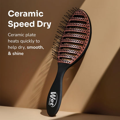 Wet Brush Ceramic Speed Dry Hair Brush – Morning Routine Essential for Busy Professionals, 45% Faster Blow-Dry Detangler for Home Office Ready Styling