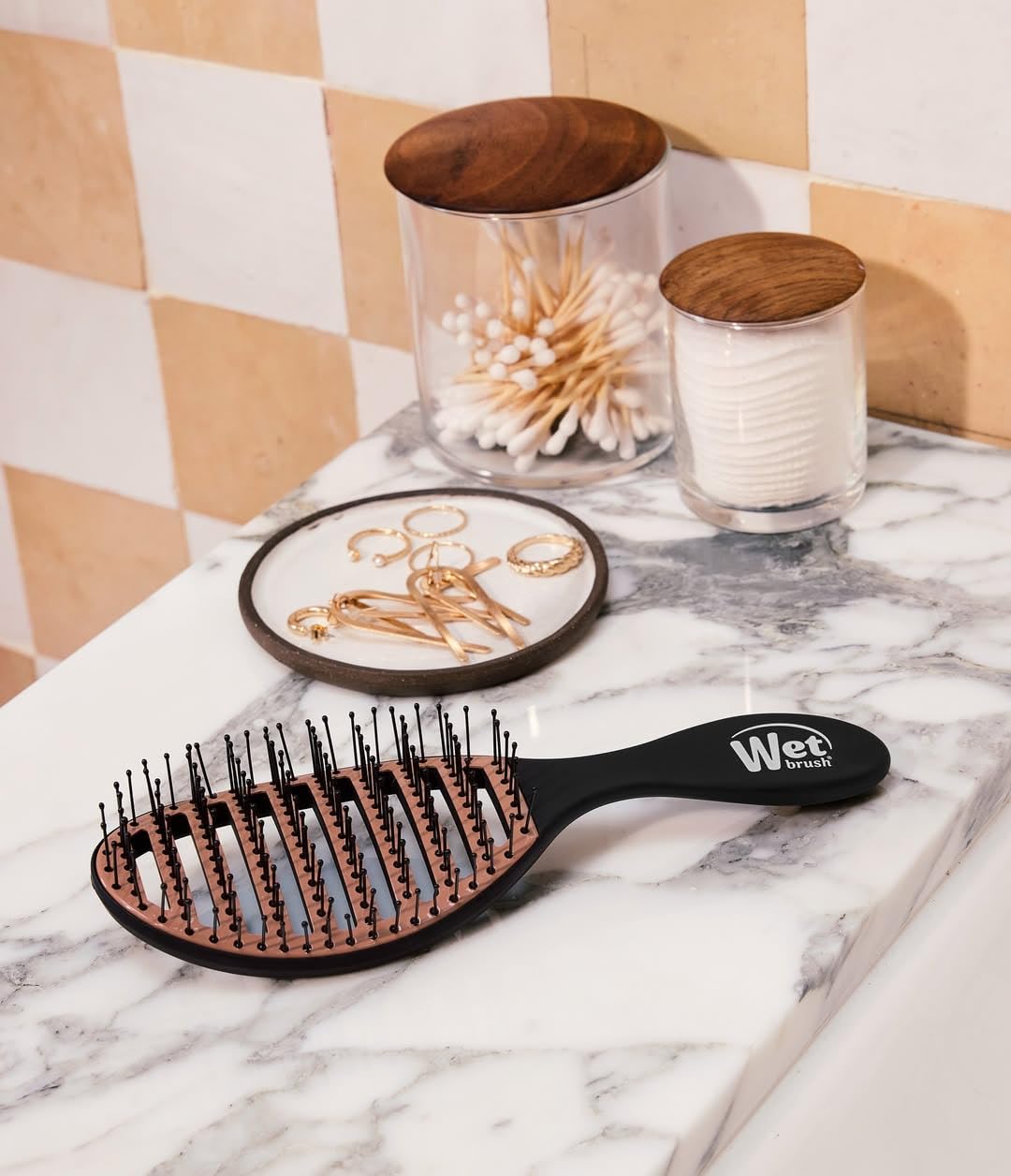 Wet Brush Ceramic Speed Dry Hair Brush – Morning Routine Essential for Busy Professionals, 45% Faster Blow-Dry Detangler for Home Office Ready Styling