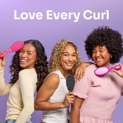 Wet Brush Curl Shaper Detangler – Gentle Detangler for Kids with Textured Hair, Tear Free Family Bath Tool
