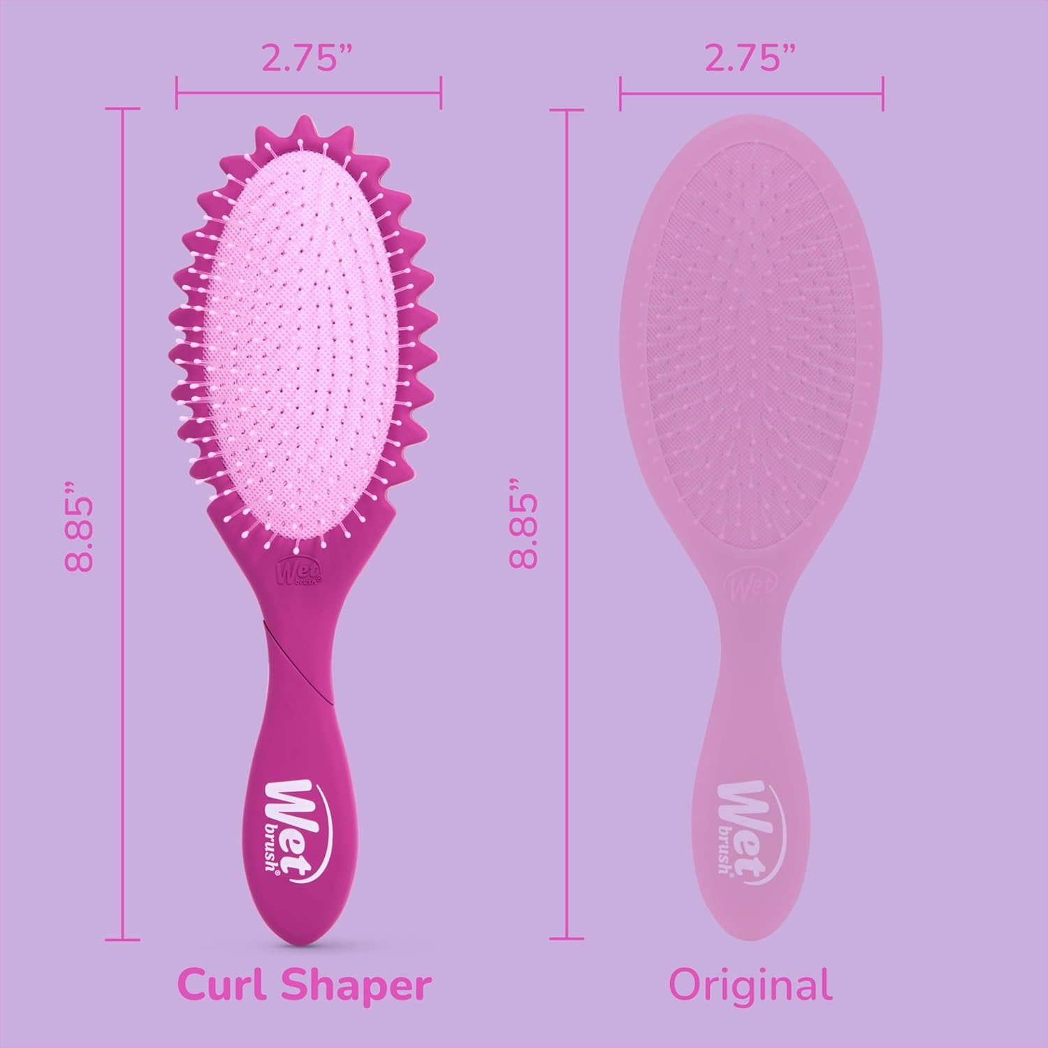 Wet Brush Curl Shaper Detangler – Gentle Detangler for Kids with Textured Hair, Tear Free Family Bath Tool