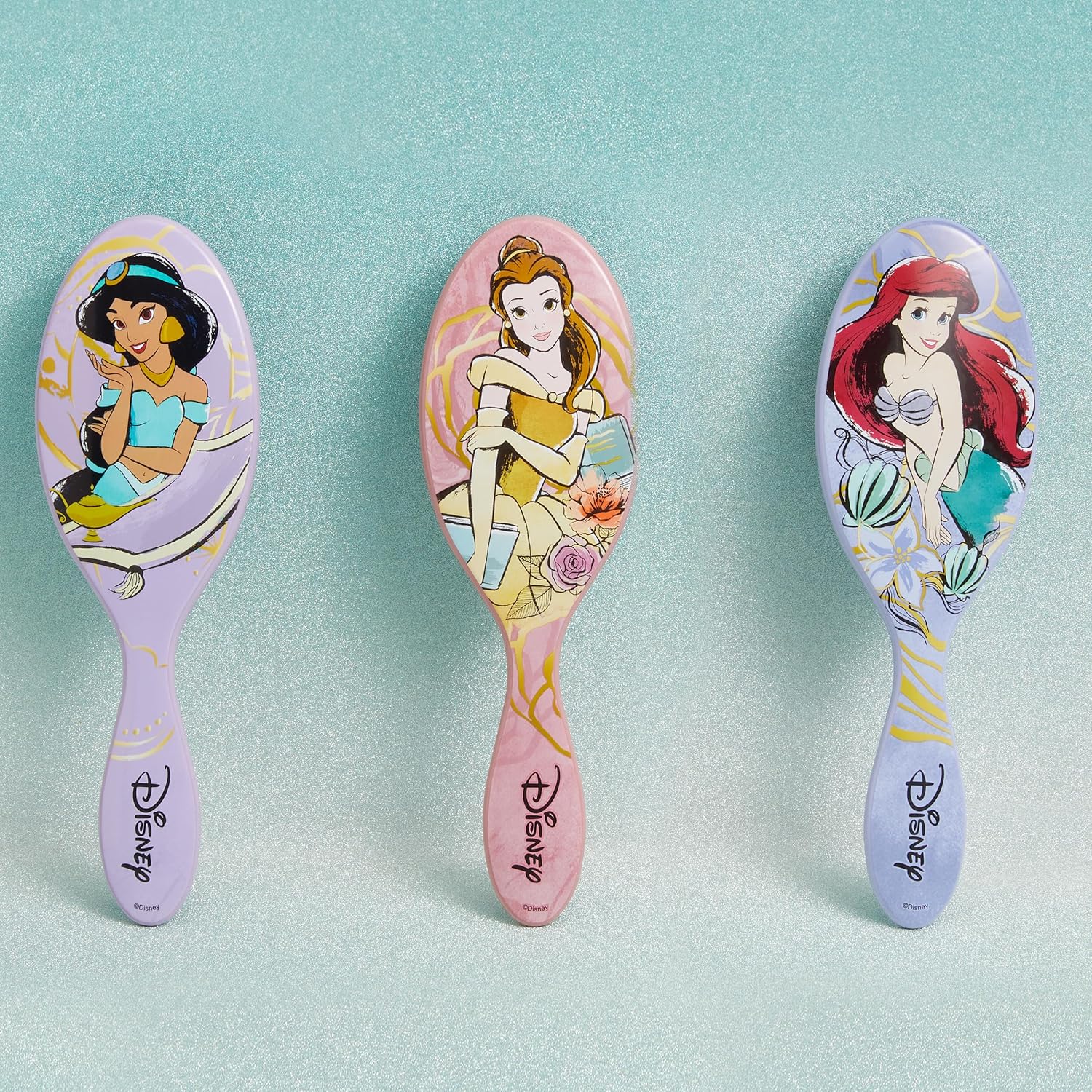 Wet Brush Disney Original Hair Detangler, Ariel (Elegant Princess) – Kids' Bathroom & Morning Routine Hairbrush, Painless Detangling for Girls