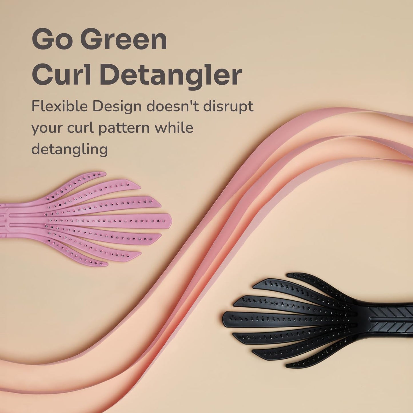 Wet Brush Go Green Curl Detangler – Tear-Free Detangling Brush for Kids with Curly or Wavy Hair