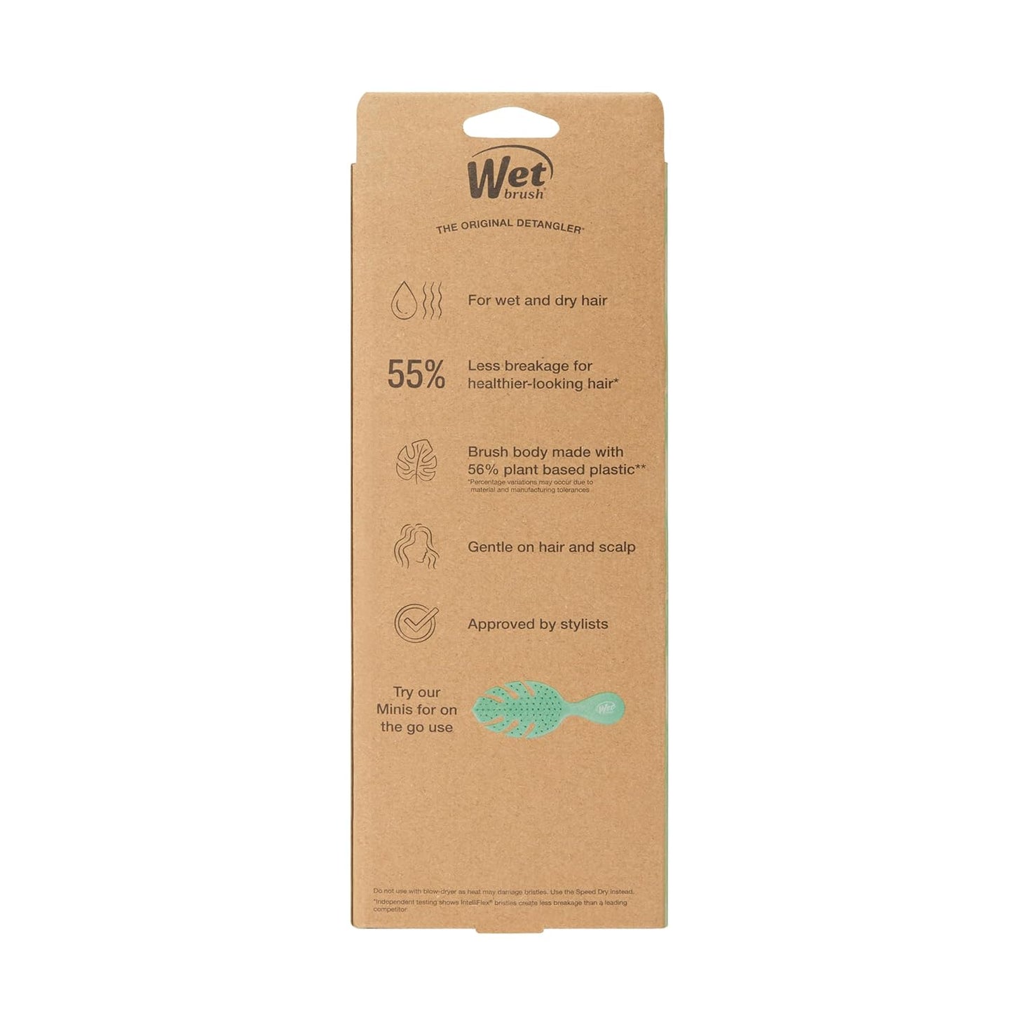 Wet Brush Go Green Curl Detangler – Tear-Free Detangling Brush for Kids with Curly or Wavy Hair