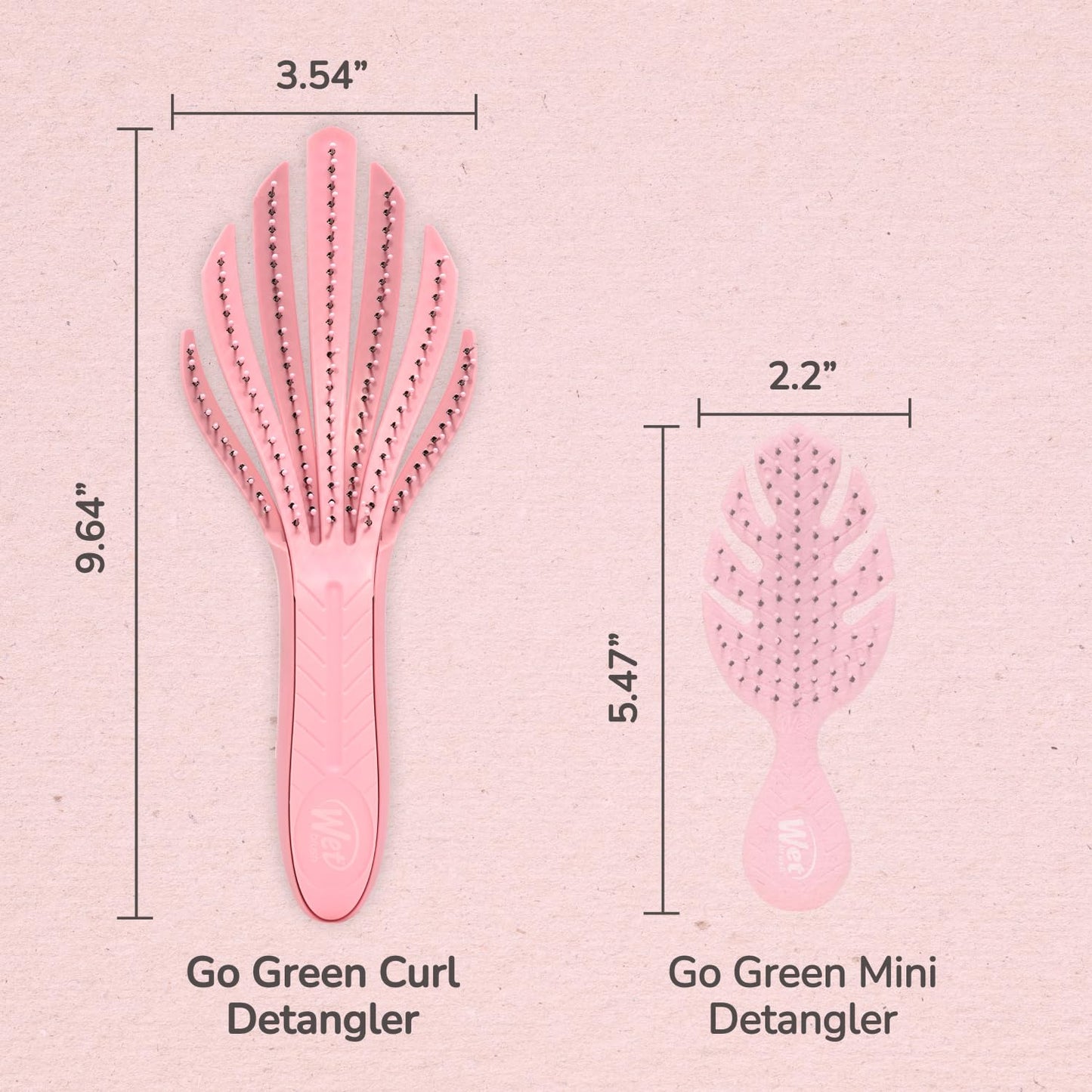 Wet Brush Go Green Curl Detangler – Tear-Free Detangling Brush for Kids with Curly or Wavy Hair