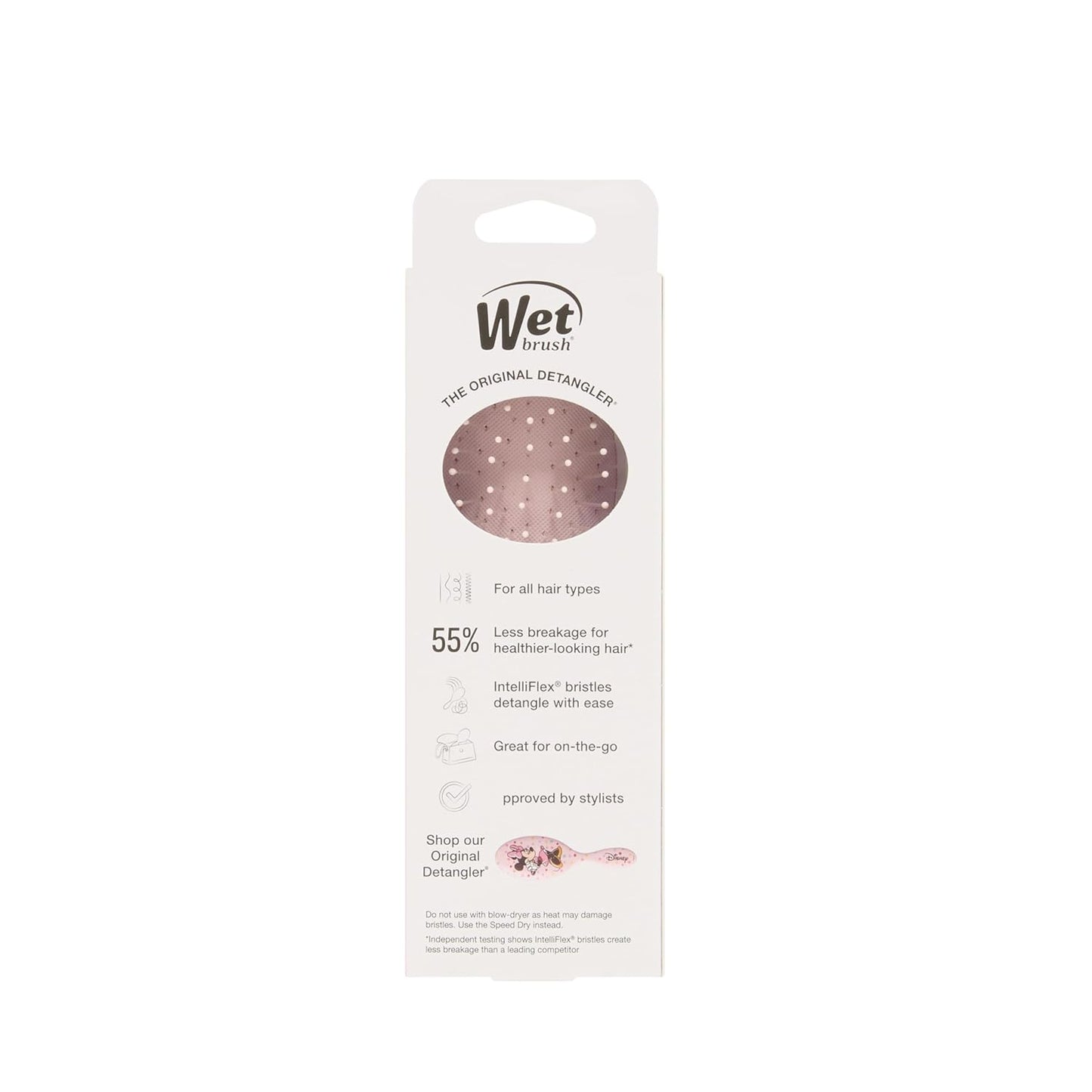 Wet Brush Hello Disney Minnie Mouse - Birthday Gift for Women, Limited Edition Detangling Travel Hair Brush