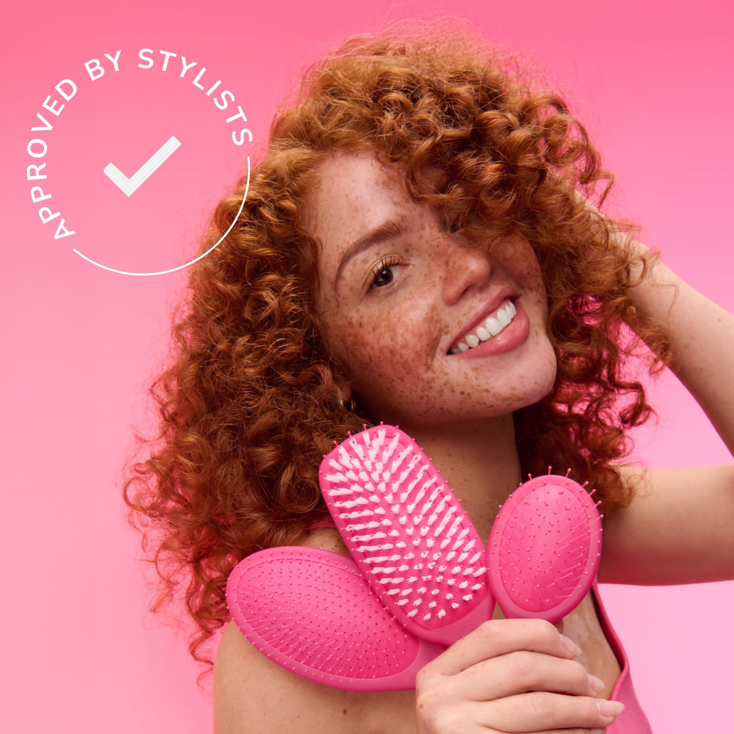 Wet Brush Pop Go Detangler – Foldable Travel Hair Brush for Carry-Ons, IntelliFlex Bristles and Built-In Mirror