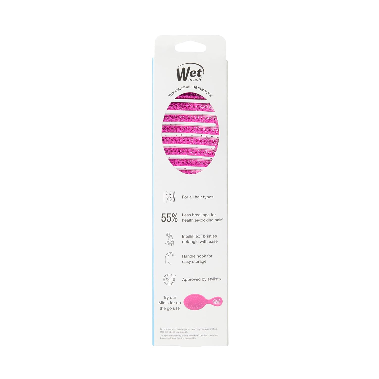 Wet Brush Shower Hair Detangler – Thoughtful Birthday Gift for Her, Glitter Hair Brush for Women with Soft IntelliFlex Bristles