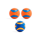 Chuckit! Ultra Ball Dog Toy - Rugged Outdoor Fetch Balls for Beaches, Yards, and Camping Trips - Floating, High-Bounce Rubber - 2.5-inch Medium - 4 Pack