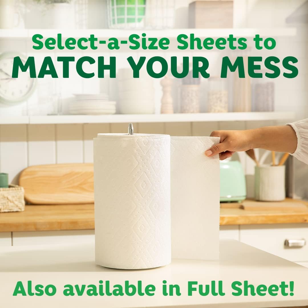 white, unscented sheets in roll form with multifold tear pattern