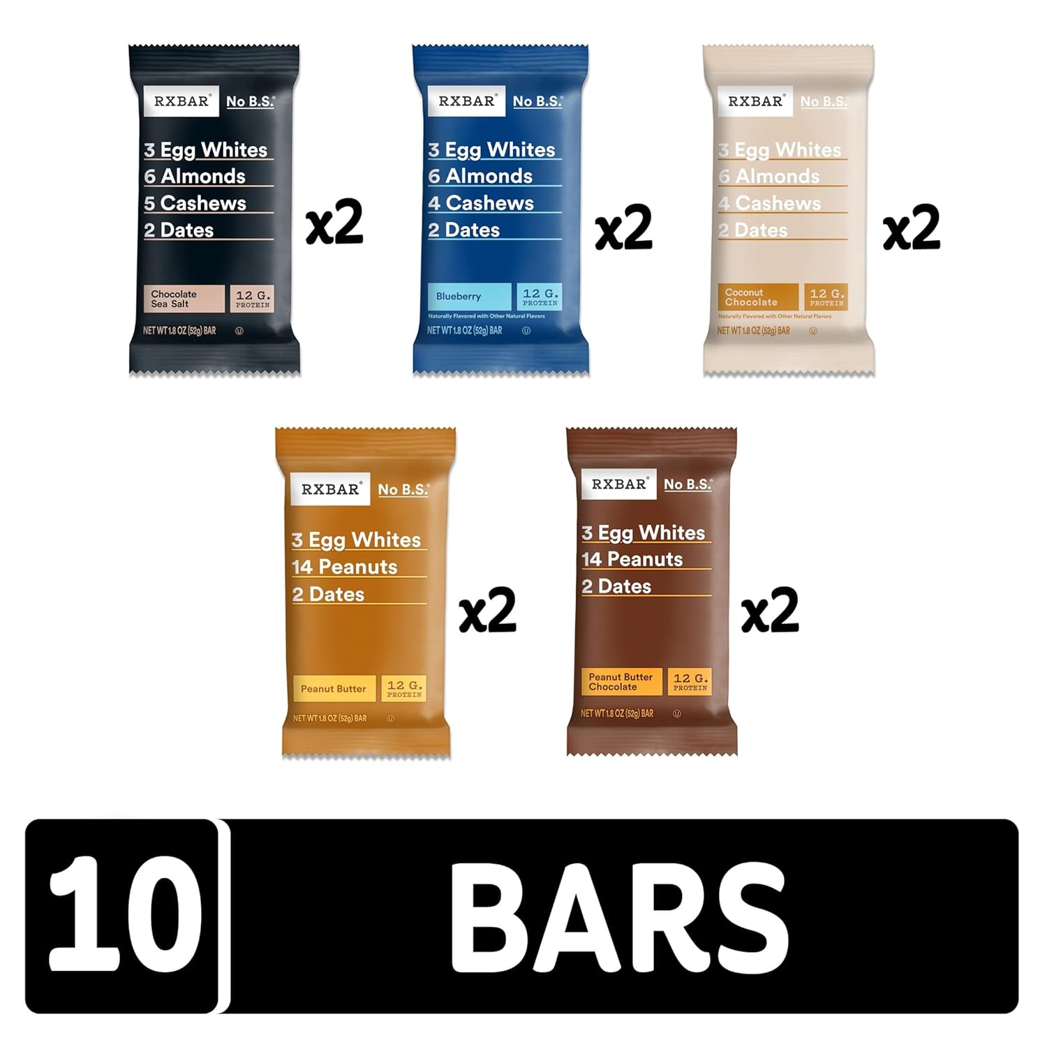 whole-food ingredient list featuring dates, cashews, almonds, and cocoa
