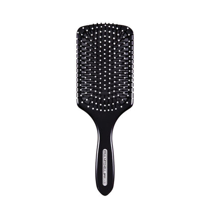 wide paddle brush head for maximum control on long hair