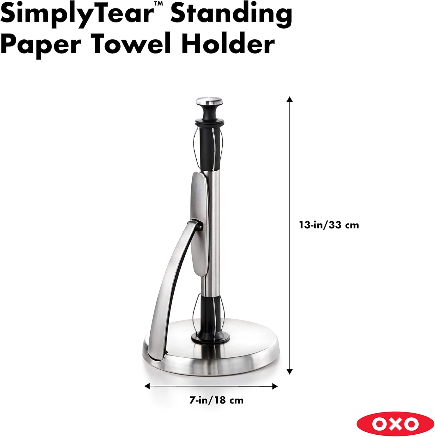 wide rim designed to accommodate all paper towel roll sizes and brands