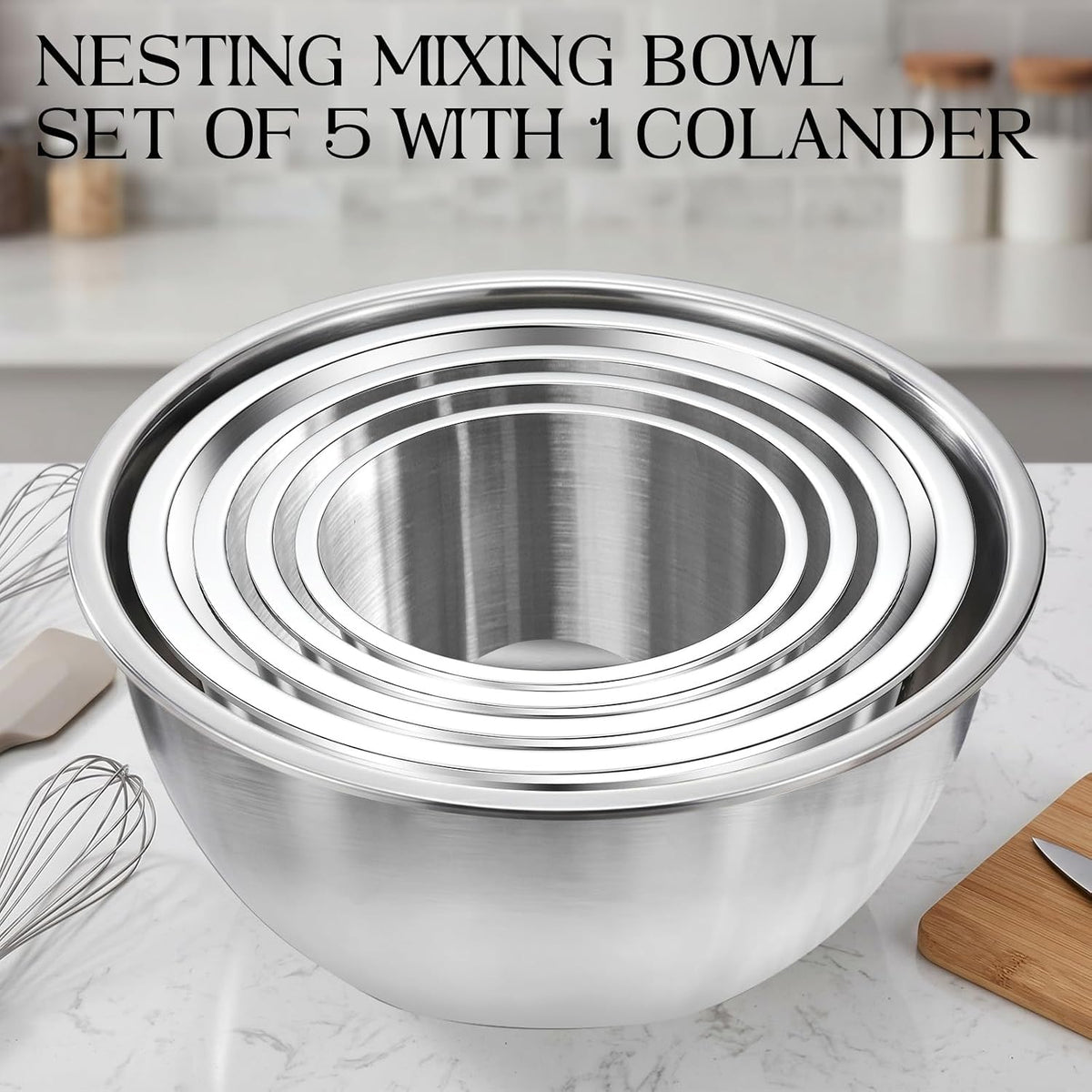 wide rolled rim for secure grip and non-slip brushed base for countertop stability