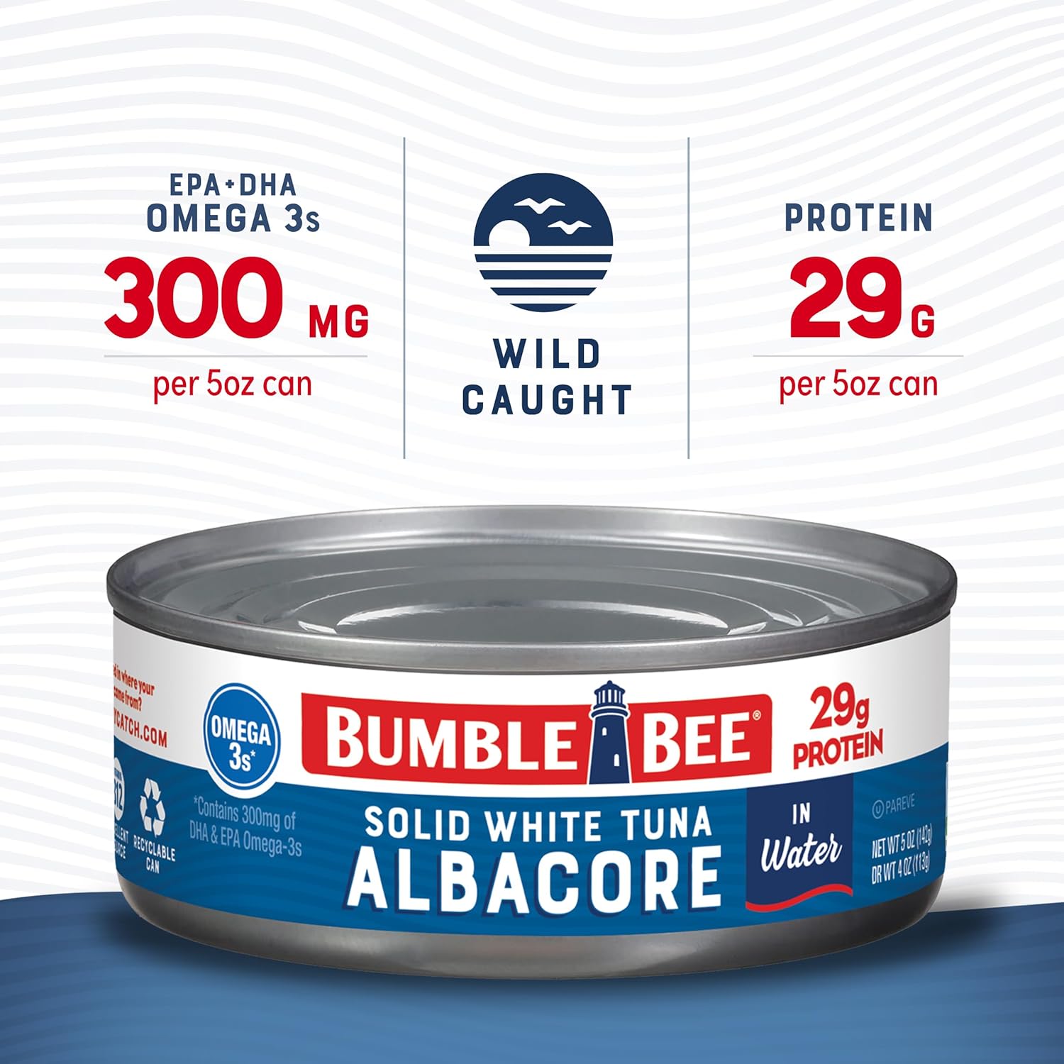 wild-caught with traceable origin via the bumble bee trace my catch program