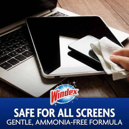 Windex Electronic Cleaning Wipes – Minimalist Home Care, Slim Pouch for Clutter-Free Screen Cleaning