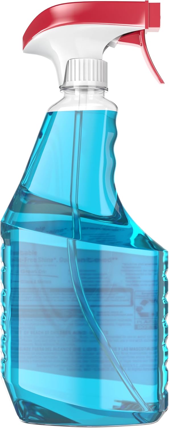 Windex Original Blue Glass Cleaner – Living Room Decor Essential for Crystal-Clear Mirrors and Tabletops