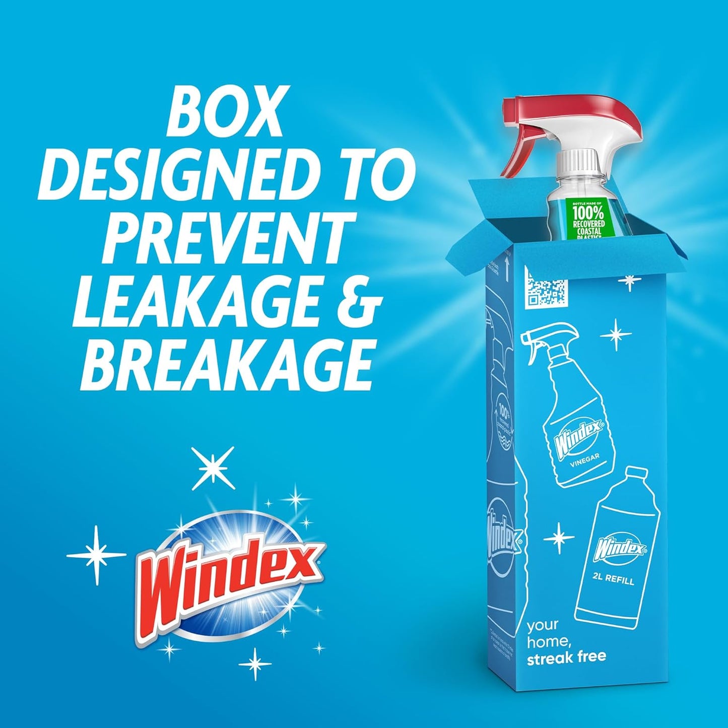 Windex Original Blue Glass Cleaner – Living Room Decor Essential for Crystal-Clear Mirrors and Tabletops