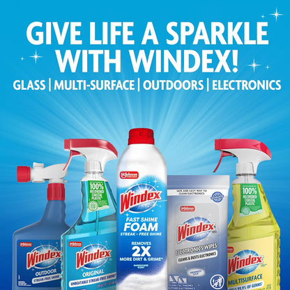 Windex Streak-Free Glass Cleaner – Minimalist Home Essential for Uncluttered, Spotless Windows