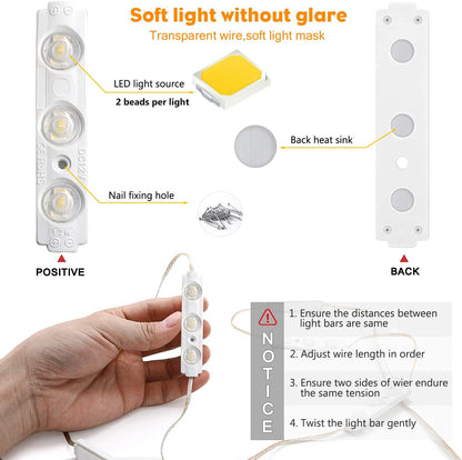 Winees High End LED Mirror Lights – 108 Chip Ultra Bright Setup for a Five Star Vanity Aesthetic