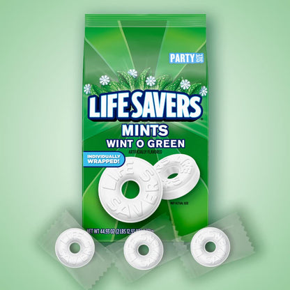 wintergreen flavor profile with long-dissolve hard-candy consistency