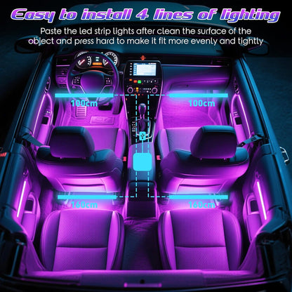 Winzwon APP Control LED Lights for Truck Bed and SUV Cargo – Road Trip and Campsite Night Setup, 12V USB Powered