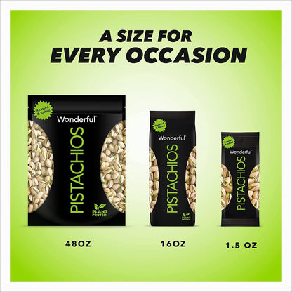 Wonderful Pistachios In Shell, Lightly Salted – Resealable Snack for Picnics, Camping, and Backyard Gatherings
