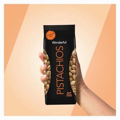 Wonderful Pistachios In Shell Seasoned Salt – Mindful Protein Snack for Self-Care Snack Breaks, 14 oz Resealable Bag