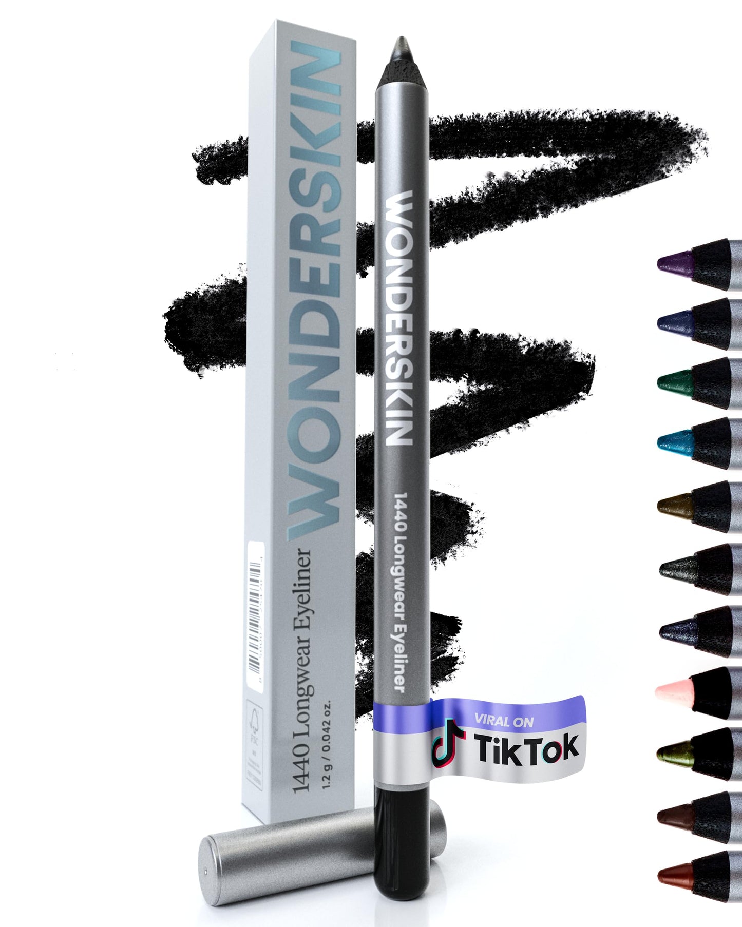 Wonderskin Longwear Eyeliner Pencil – Romantic Valentine's Day Gift for Women, Sharpenable Brown Eyeliner