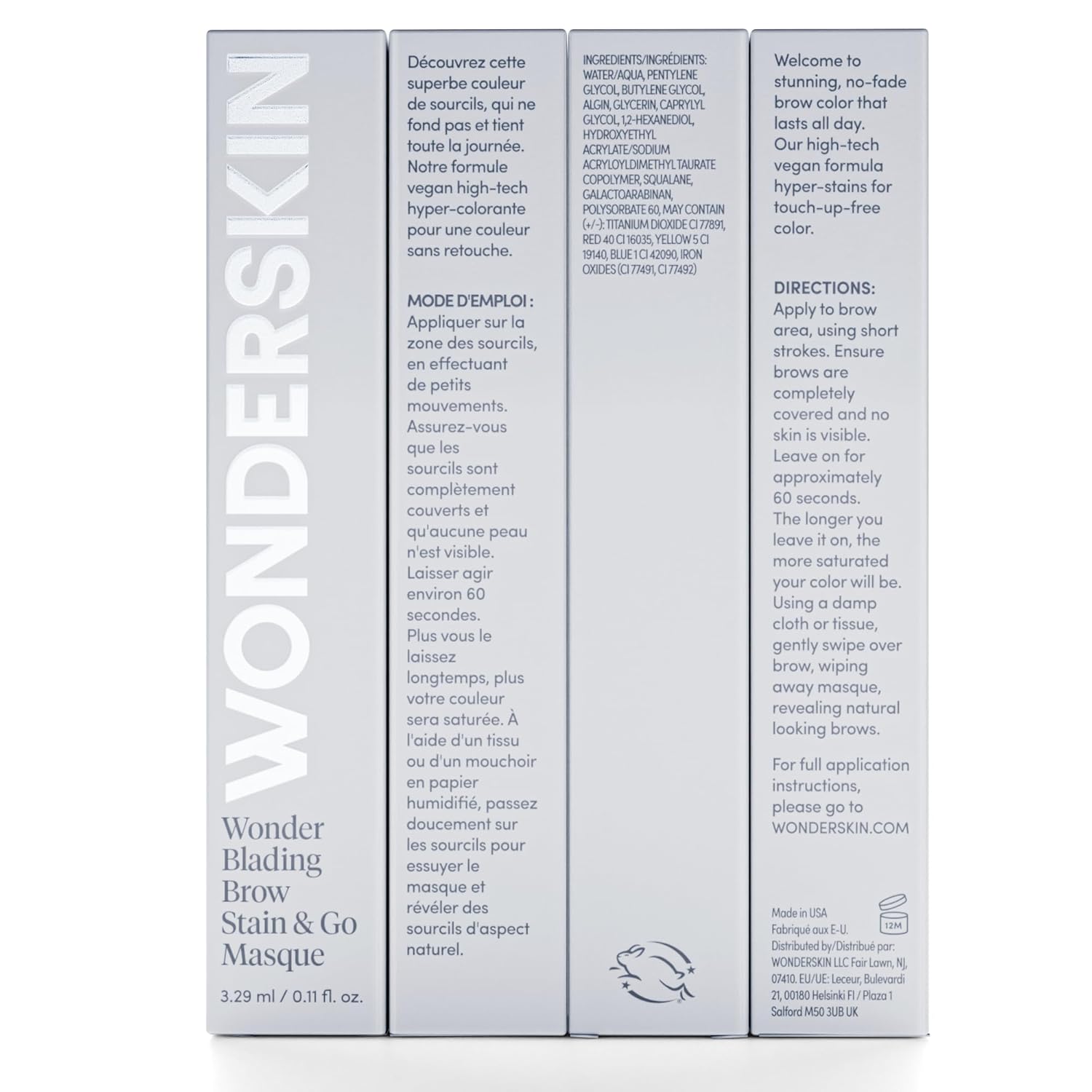 Wonderskin Wonder Blading Brow Masque – Waterproof Eyebrow Tint for Pool Days, Travel-Size Stain & Go for Active Women