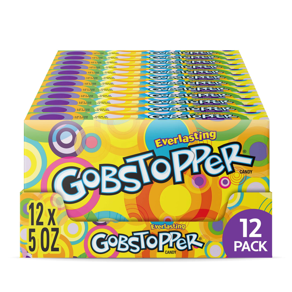 Wonka Everlasting Gobstopper, Candy, Jawbreaker Candy, 5 oz (12 ct)