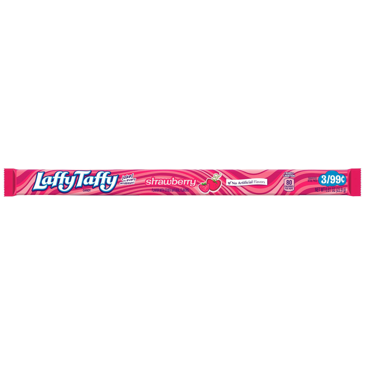 Wonka Laffy Taffy Rope, Strawberry, 0.81 Ounce