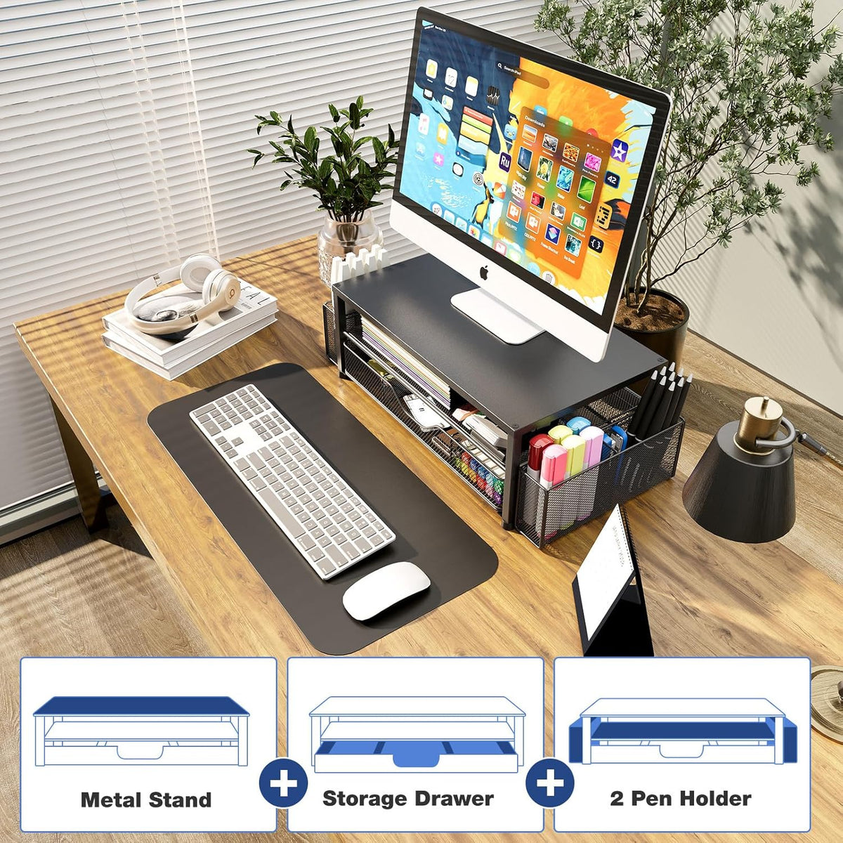 WorkLouder Laptop Stand with Pen Holders – Holiday Gift for the Work-From-Home Professional