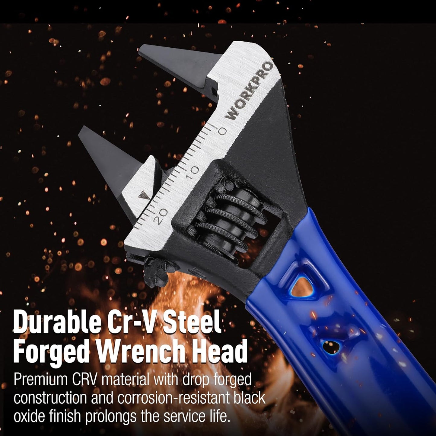 WORKPRO Slim Jaw Cr-V Wrench – Birthday Gift for the Plumber, HVAC Tech, or Hobbyist in Your Life