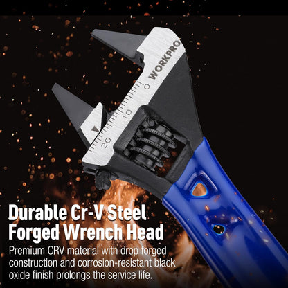 WORKPRO Slim Jaw Cr-V Wrench – Birthday Gift for the Plumber, HVAC Tech, or Hobbyist in Your Life