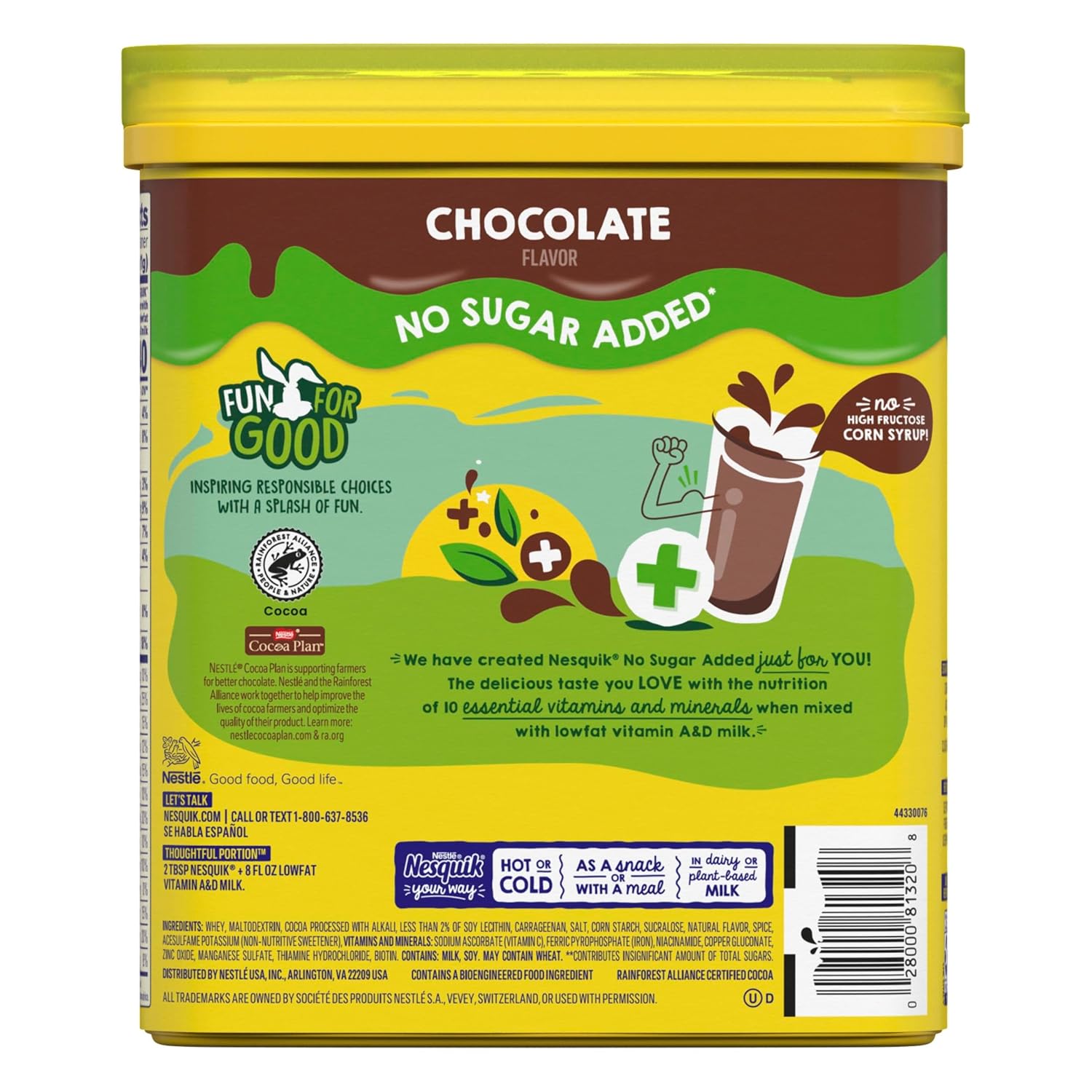 works in cold or hot milk and compatible with plant-based milk alternatives
