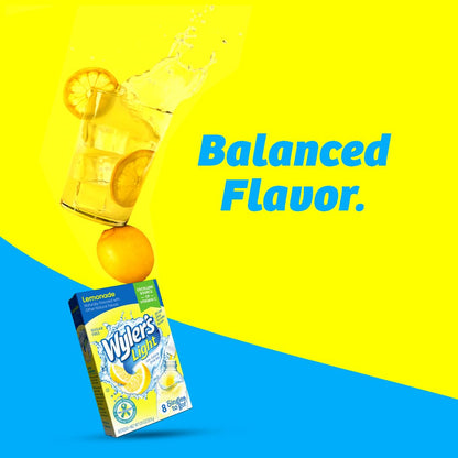 Wyler's Light Singles To Go Powder Packets – Calorie-Conscious Adult Hydration, Sugar-Free Lemonade Water Flavoring for Daily Wellness Routine