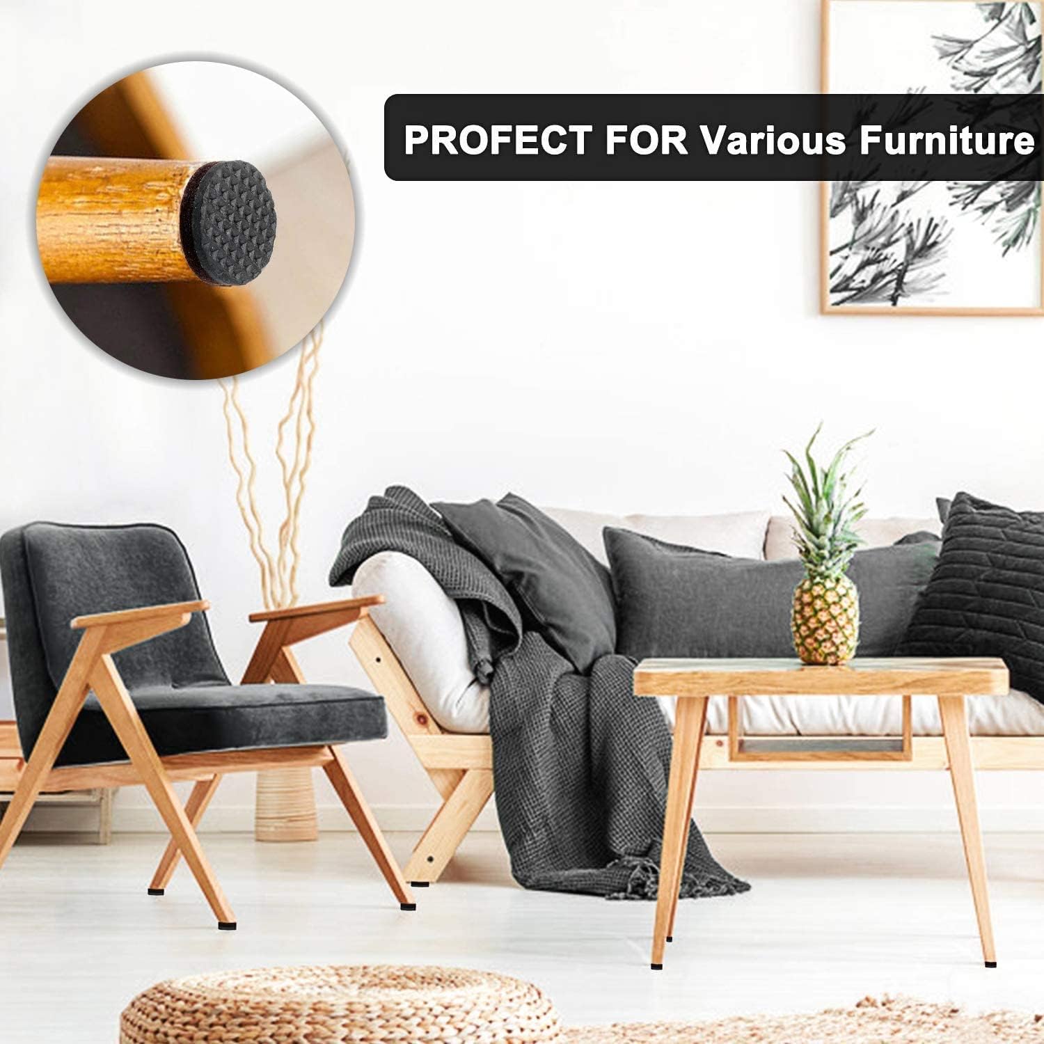 Yelanon Non Slip Furniture Grippers – Simple, Intentional Floor Care for Minimalist Living Rooms