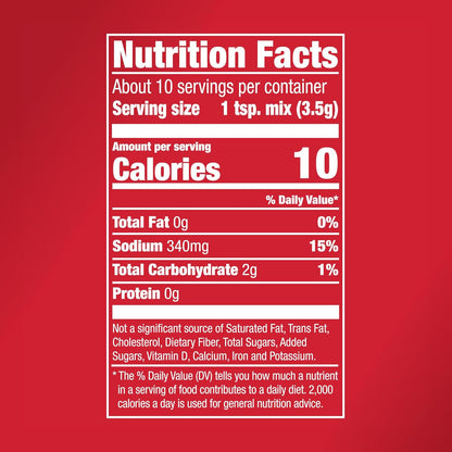 yields approximately 10 servings per packet