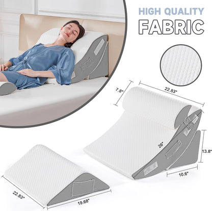 Yojoker Adjustable Bed Wedge Bundle – Practical Housewarming Gift for Better Sleep