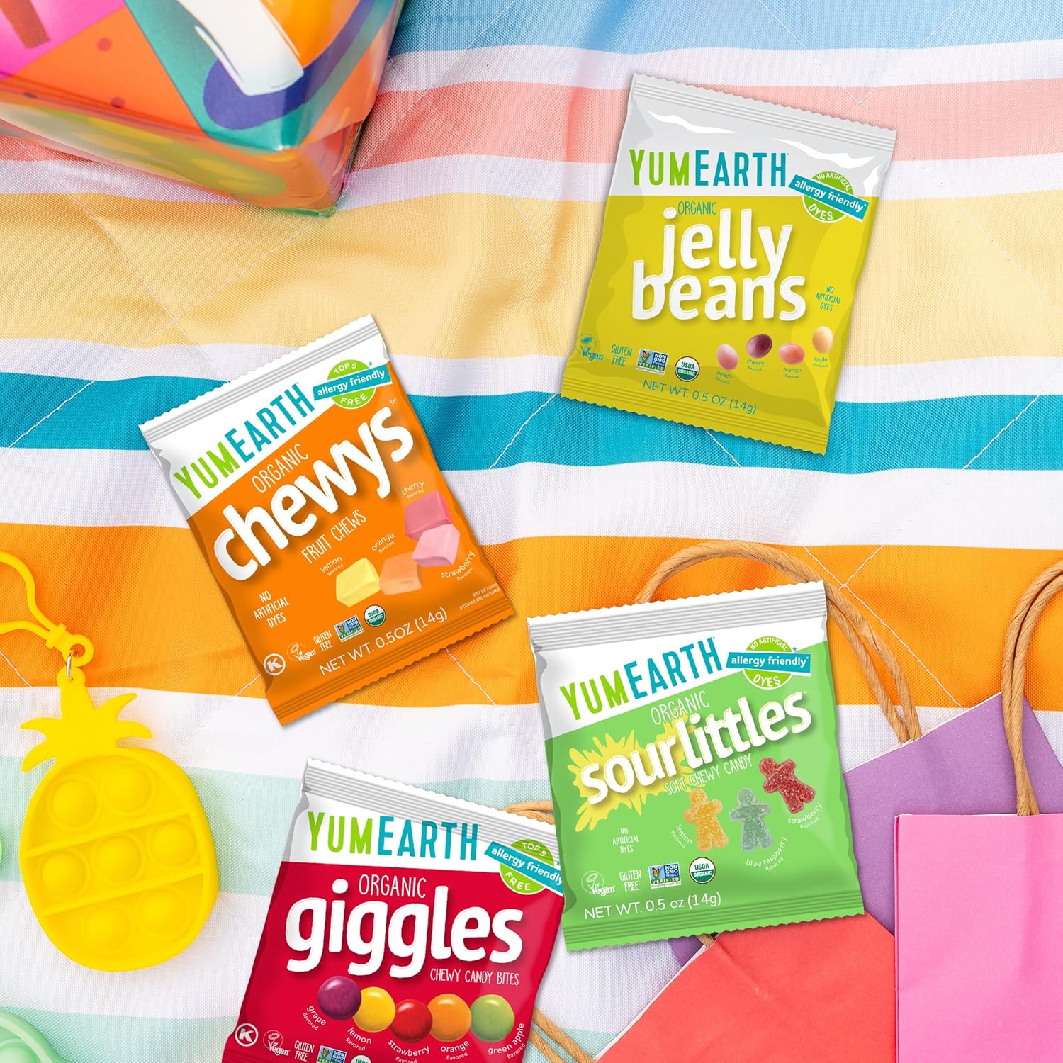 YumEarth Organic Candy Box - Top 9 Allergen Free Classroom Party Treats for Kids, Vegan and Gluten Free