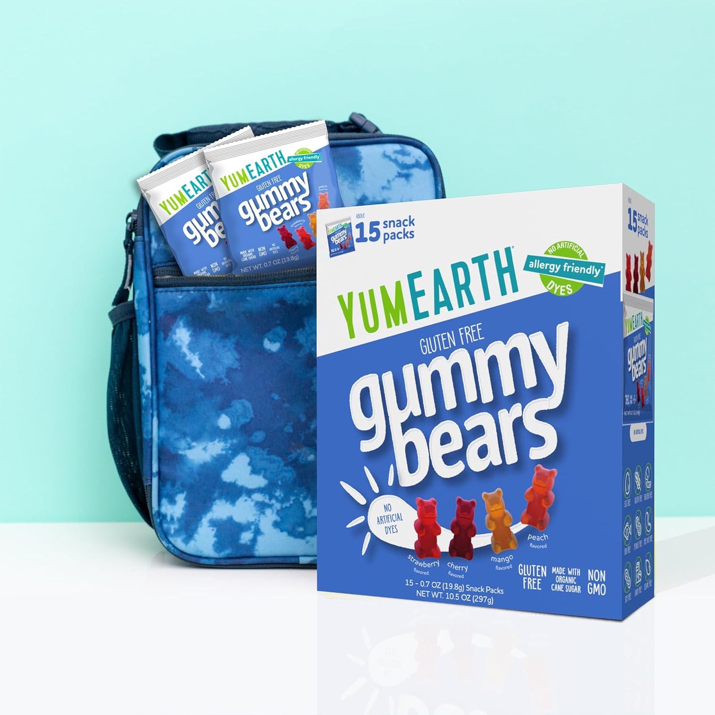 YumEarth Organic Gummy Bears – Kids Snack Pack for School Lunches, Allergy Friendly Candy