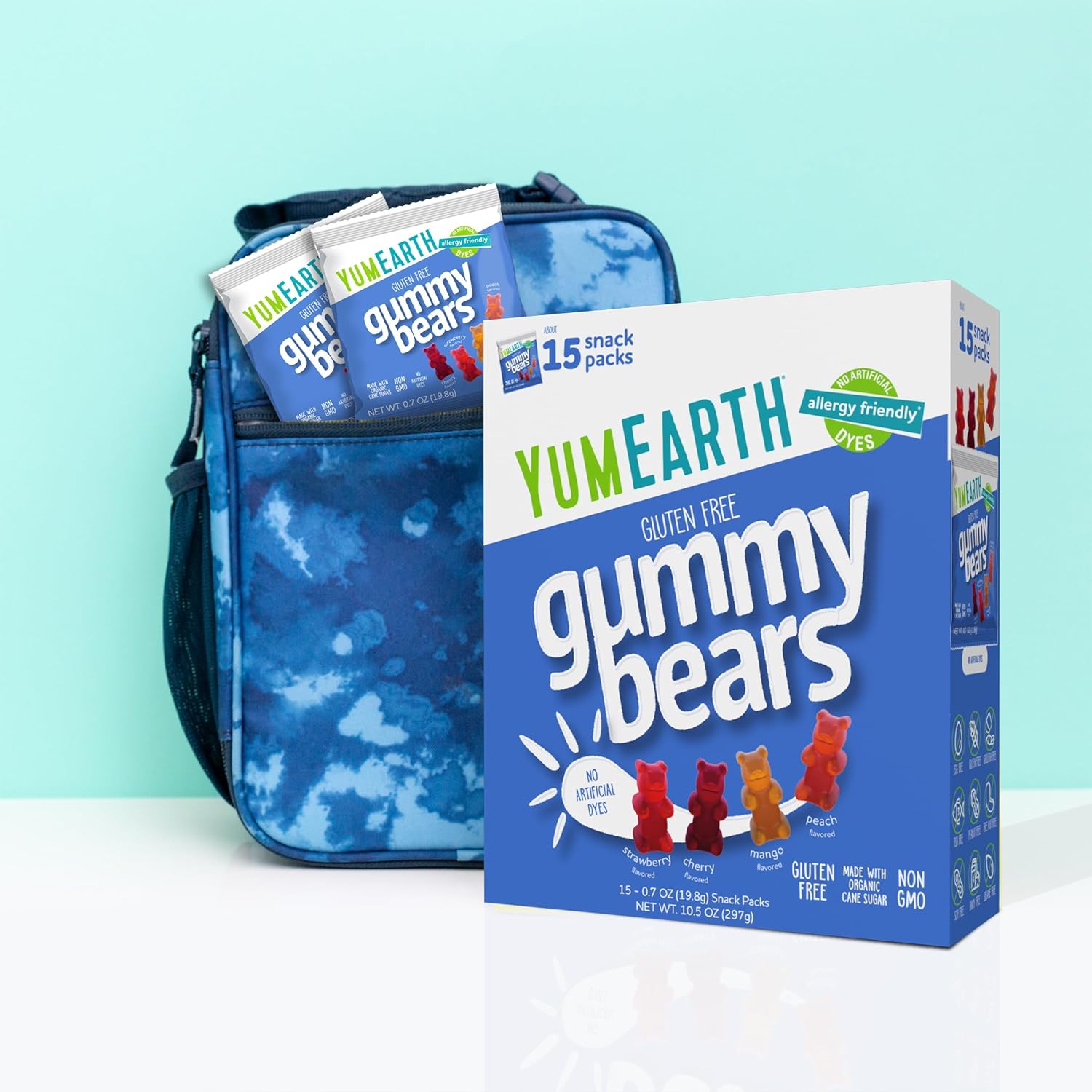 YumEarth Organic Gummy Bears – Kids Snack Pack for School Lunches, Allergy Friendly Candy