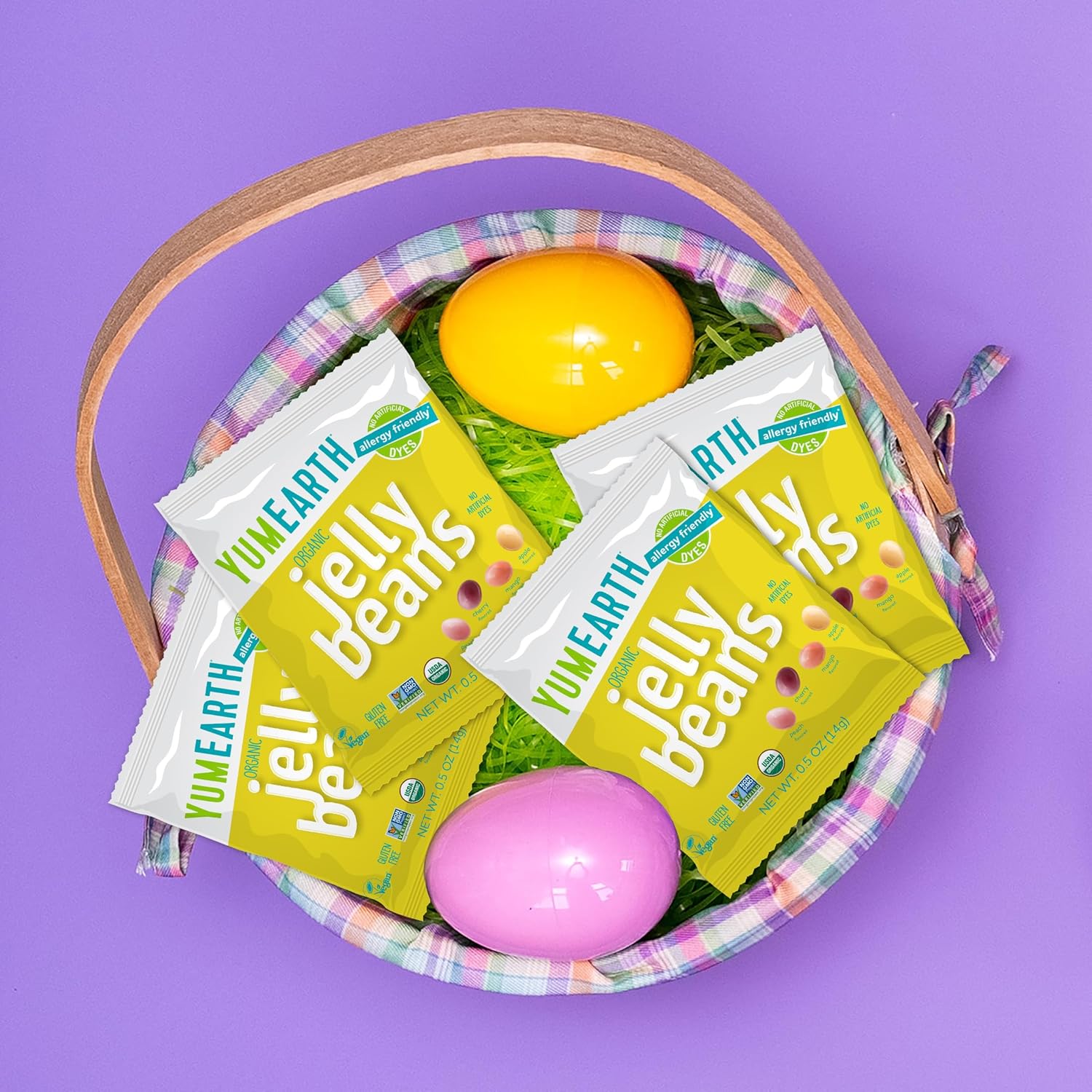 YumEarth Organic Jelly Beans – Top 9 Allergen Free Snack Packs for School Lunches, Playdates, and Birthday Goody Bags