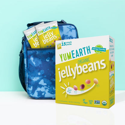 YumEarth Organic Jelly Beans – Top 9 Allergen Free Snack Packs for School Lunches, Playdates, and Birthday Goody Bags